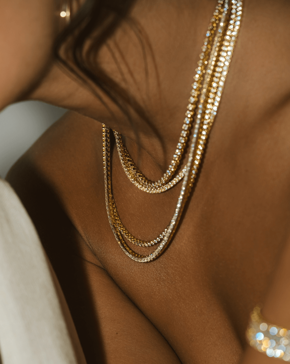 Diana Tennis Necklace | Gold