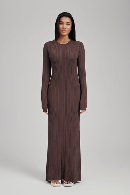 Nouria | Brown Maxi Dress