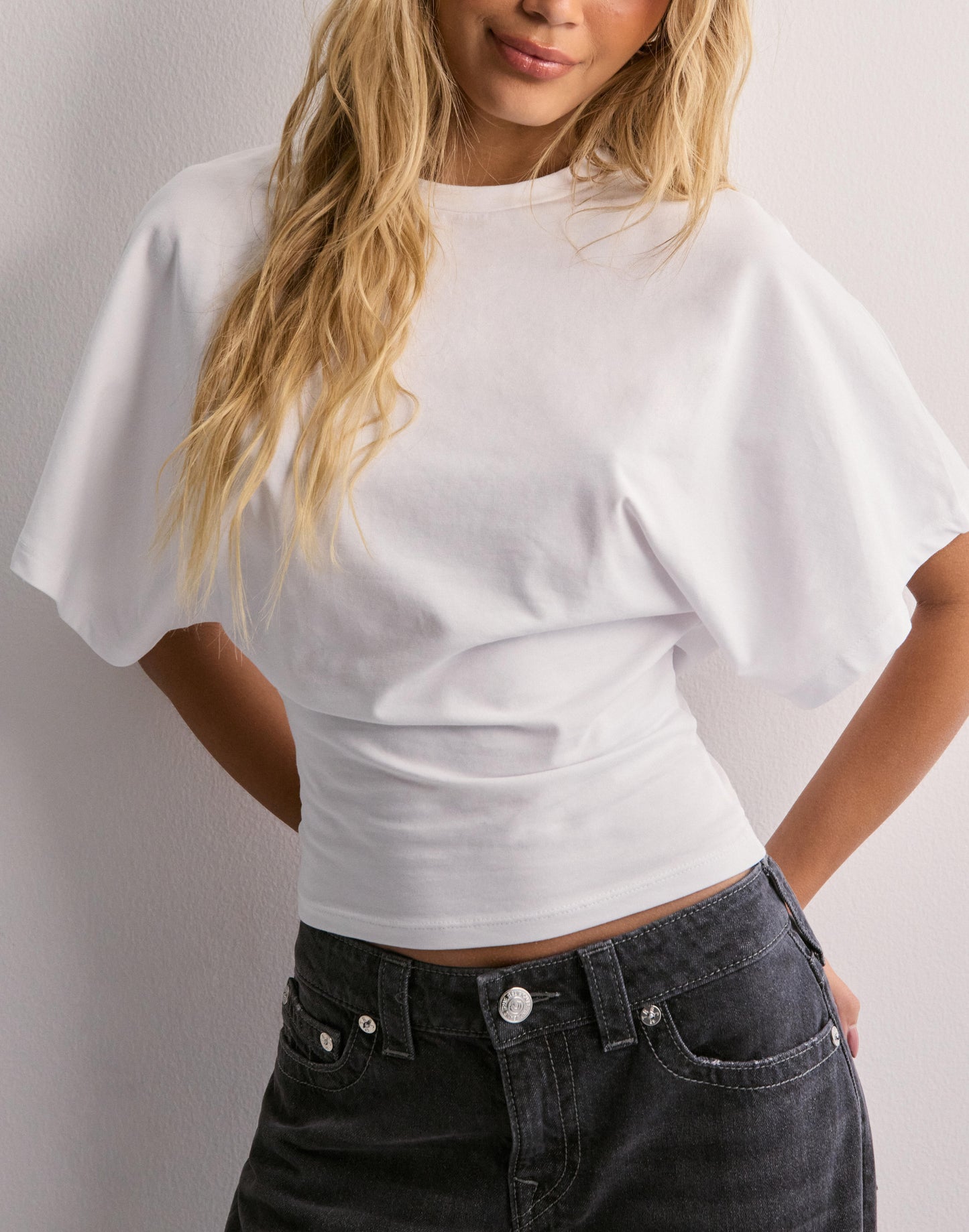 Dolman Sleeve Fitted Tee
