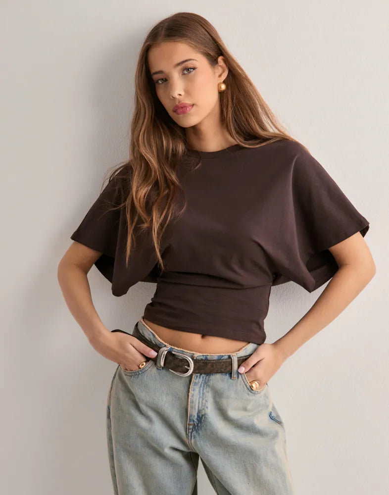 Dolman Sleeve Fitted Tee