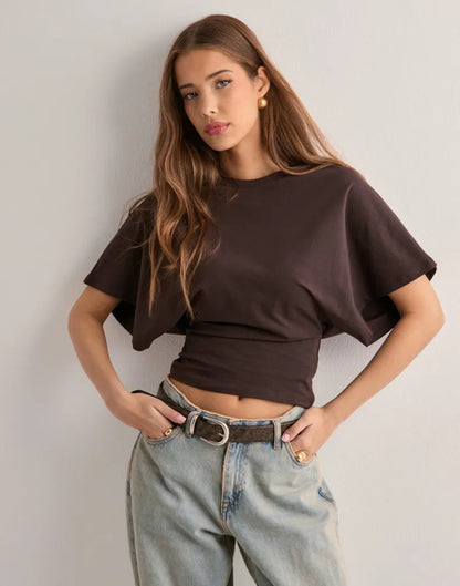 Dolman Sleeve Fitted Tee