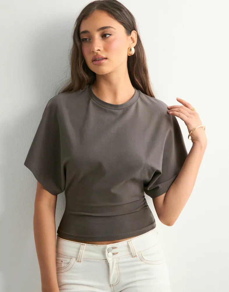 Dolman Sleeve Fitted Tee
