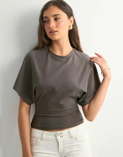 Dolman Sleeve Fitted Tee