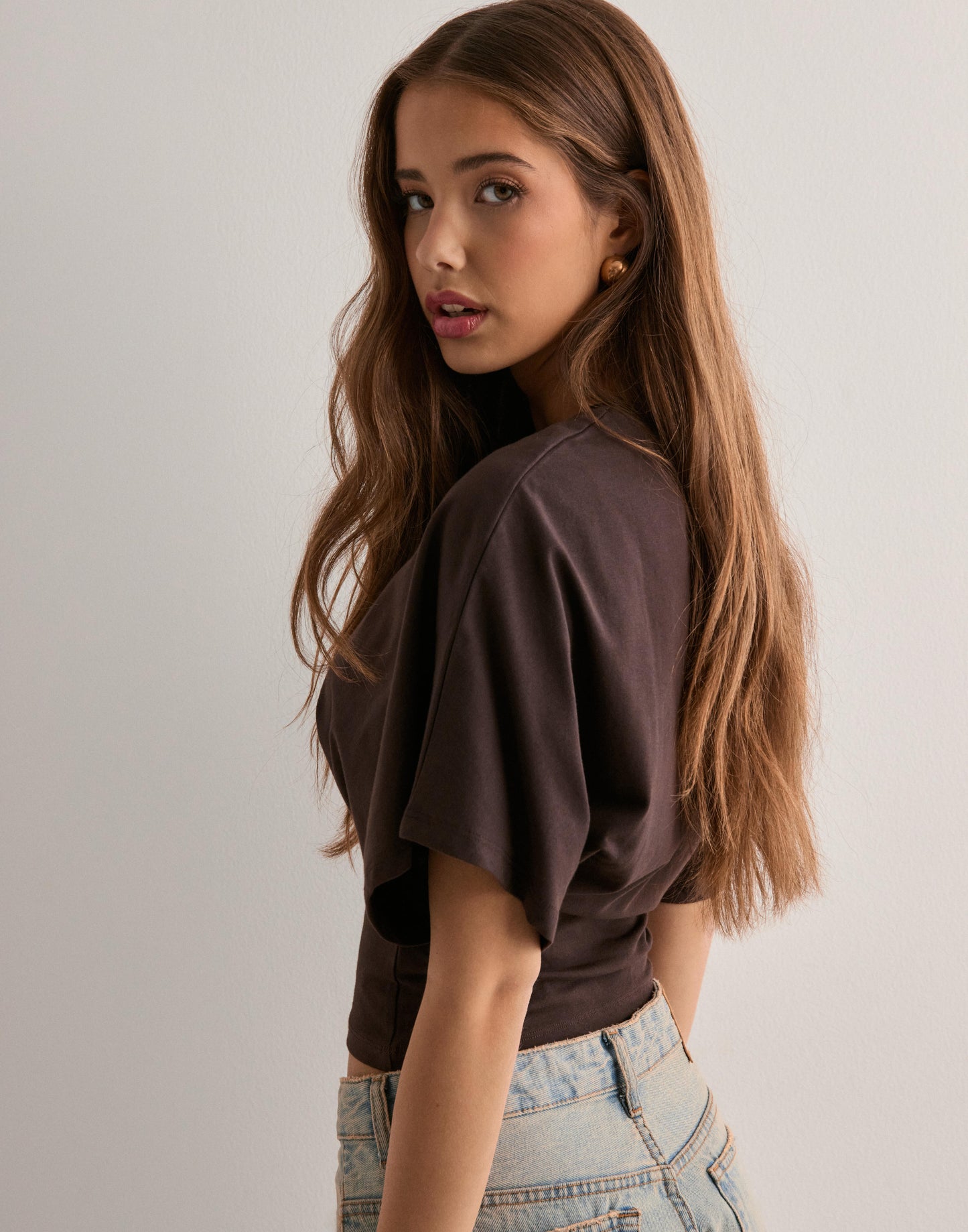 Dolman Sleeve Fitted Tee