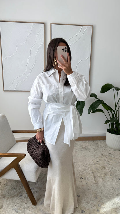 Amari Poplin Button-Down Shirt